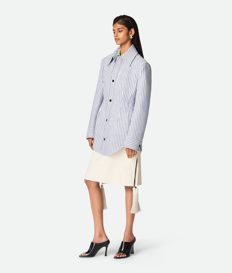 Bottega Veneta Structured Cotton Stripe Jacket outlook