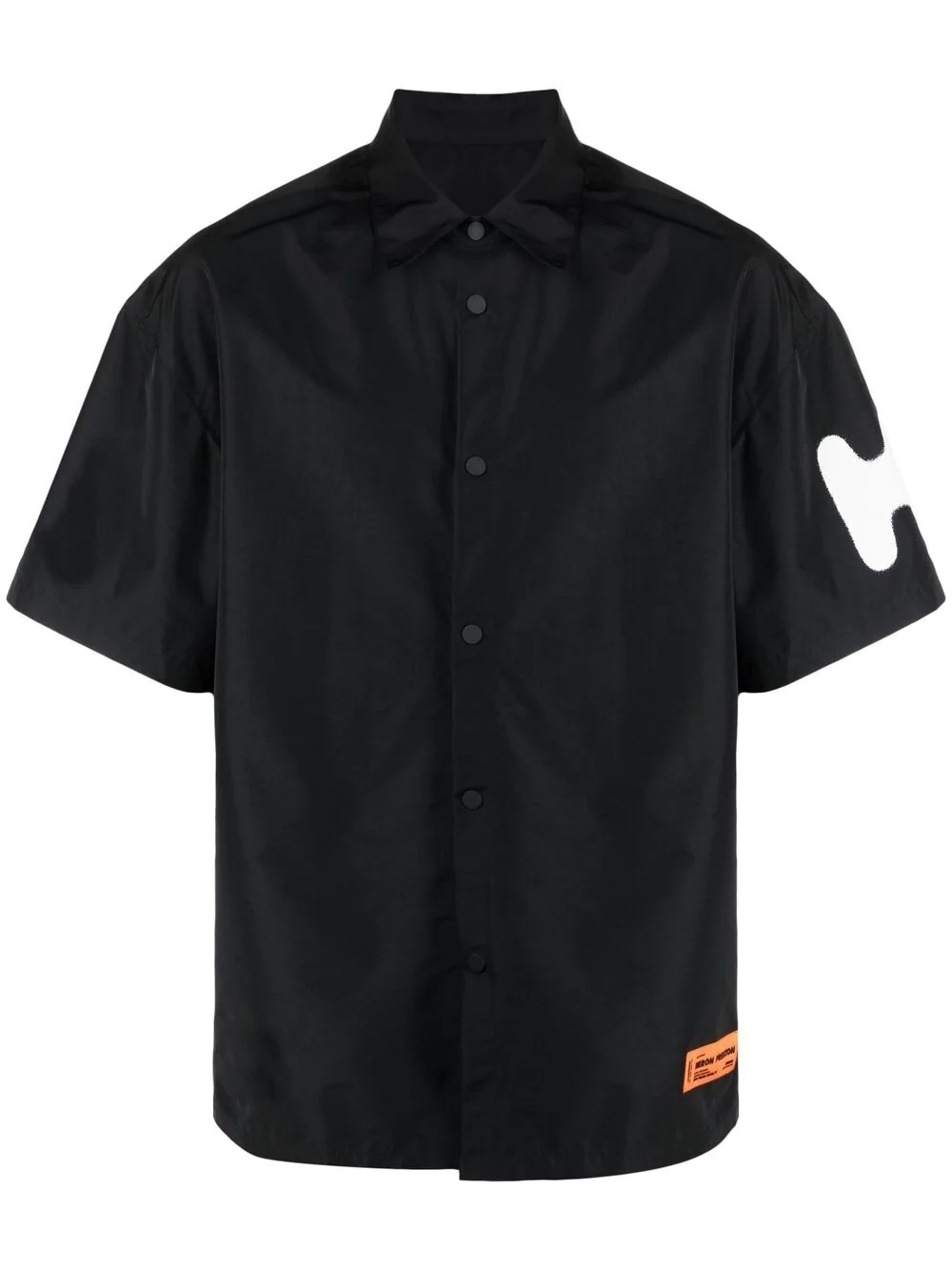 sleeve logo bowling shirt - 1