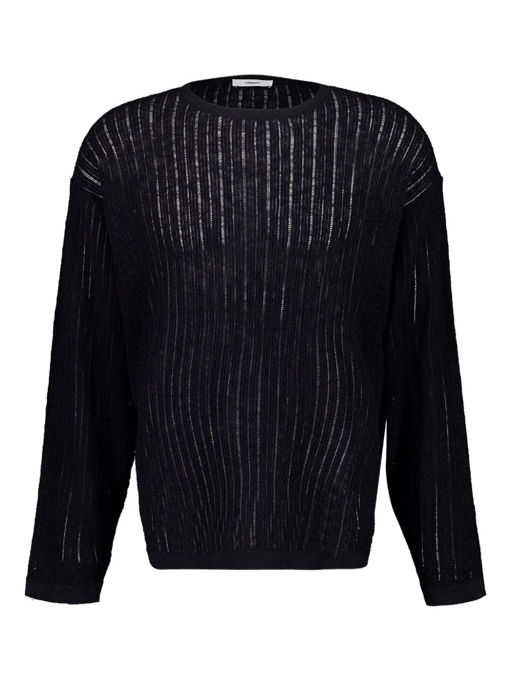 pointelle knit sweater - 1