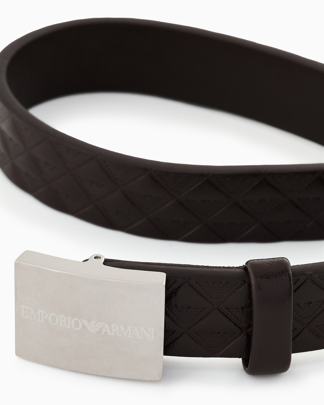 BLACK LEATHER STRAP BRACELET - 3
