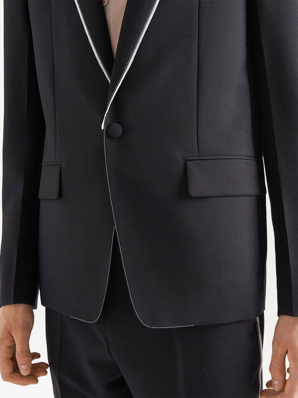 single-breasted mohair wool jacket - 5