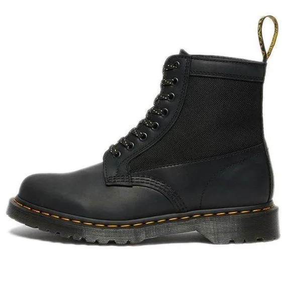 Dr. Martens 1460 Panel Leather Lace Boots Black/Yellow 26912001 - 1