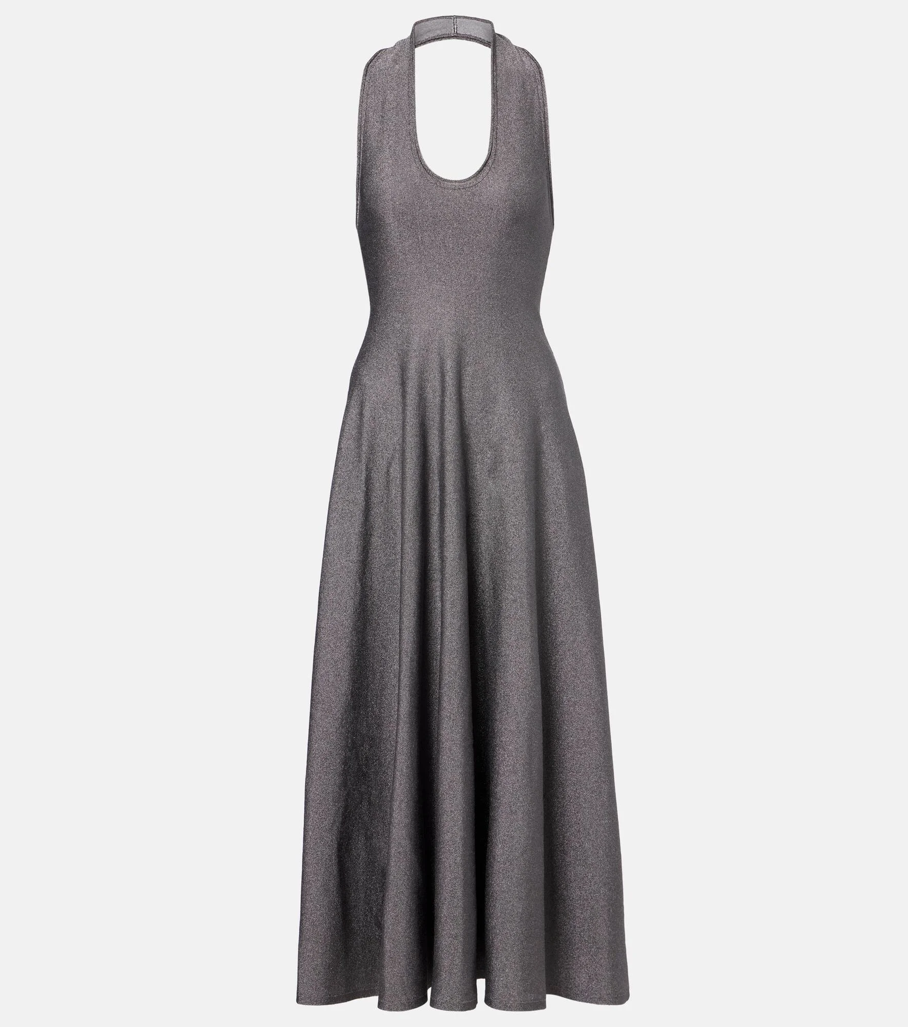 Melina halterneck lamé maxi dress - 1