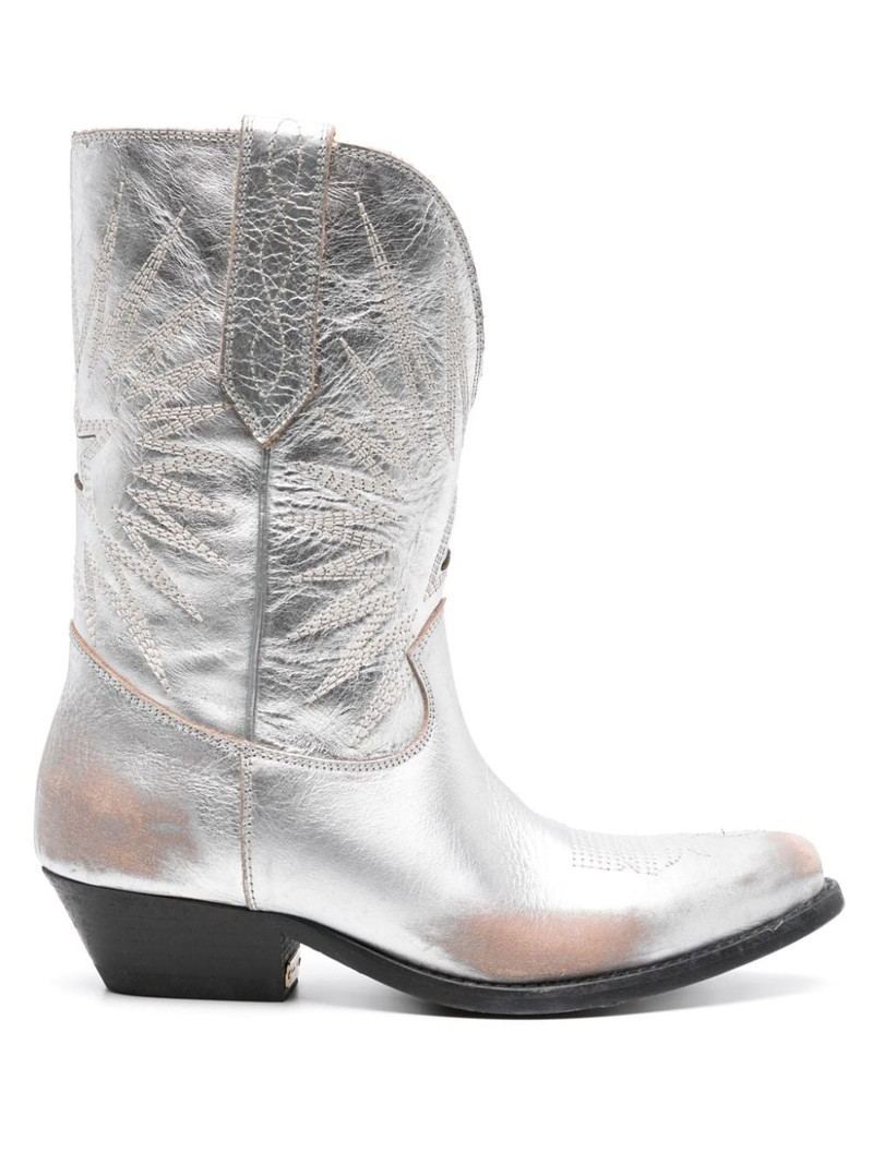 metallic-leather Western boots 1