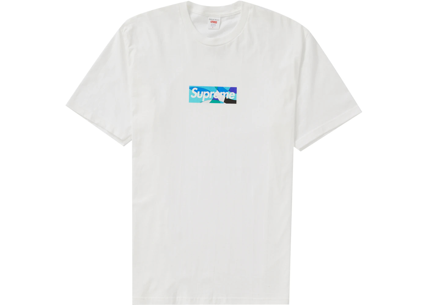 Supreme Emilio Pucci Box Logo Tee White/Blue - 1