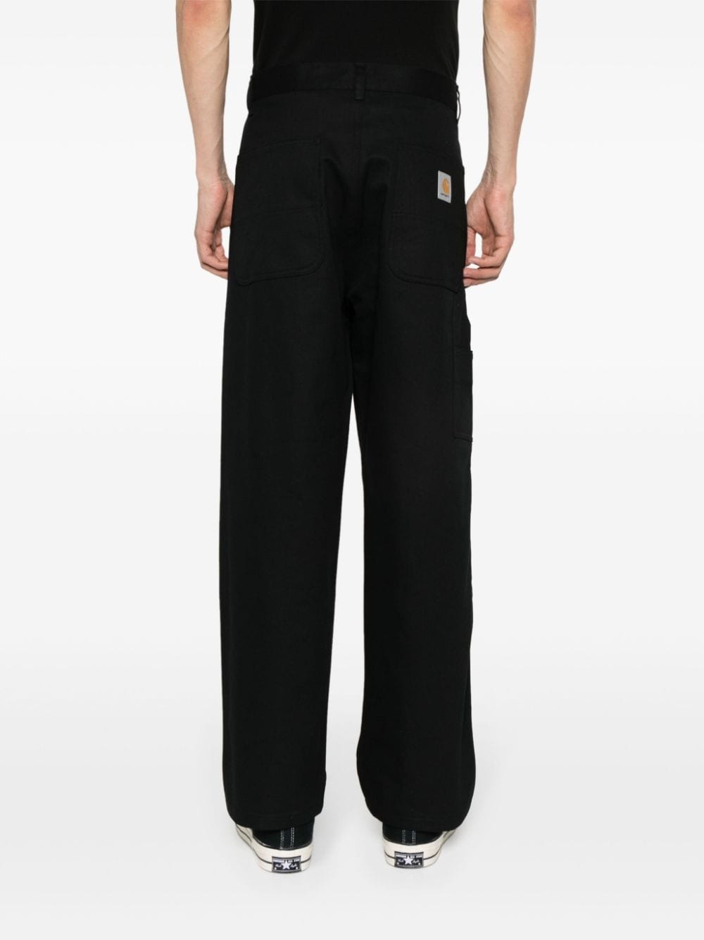 Midland logo-patch trousers - 4