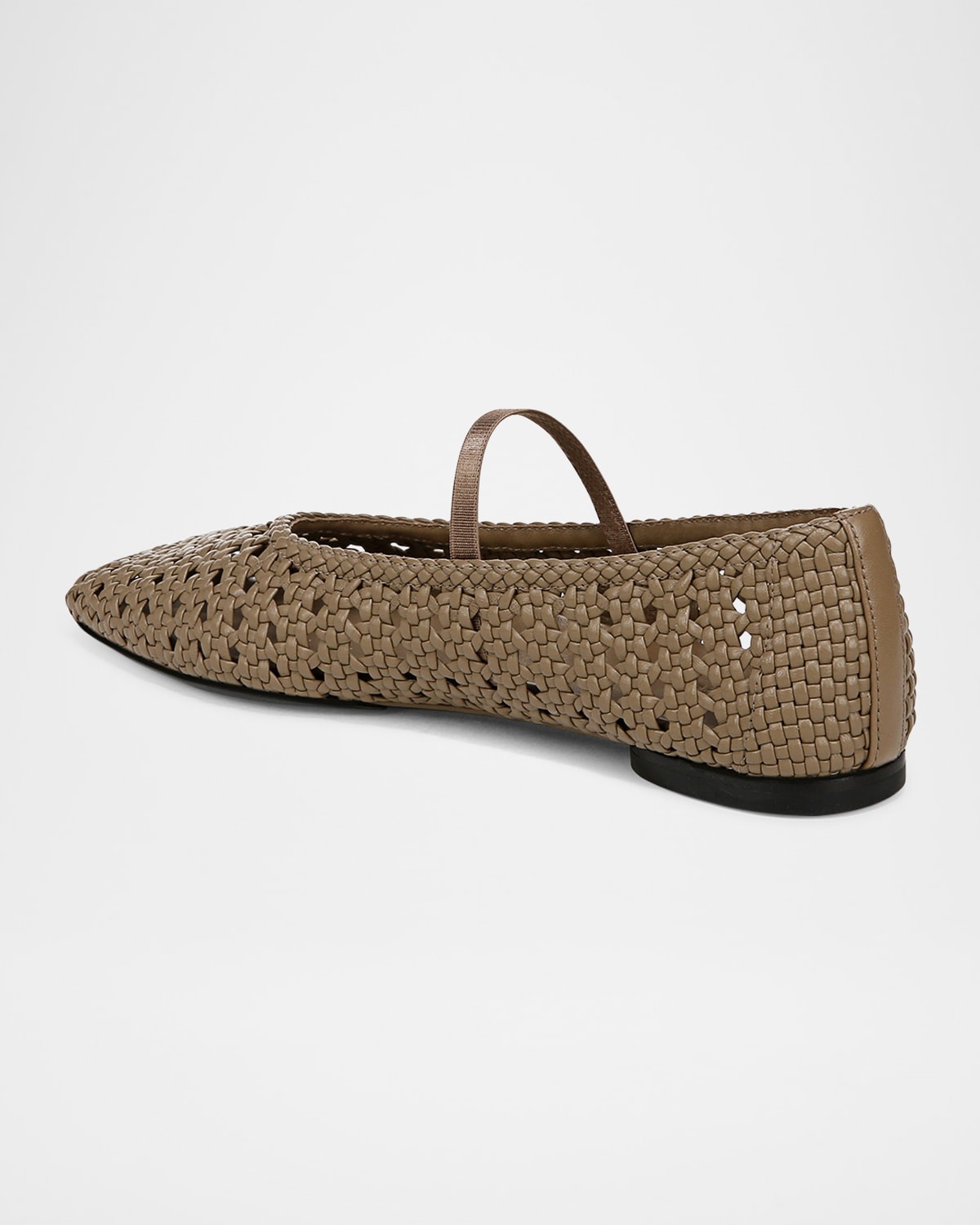Vivian Crochet Leather Mary Jane Ballerina Flats - 3