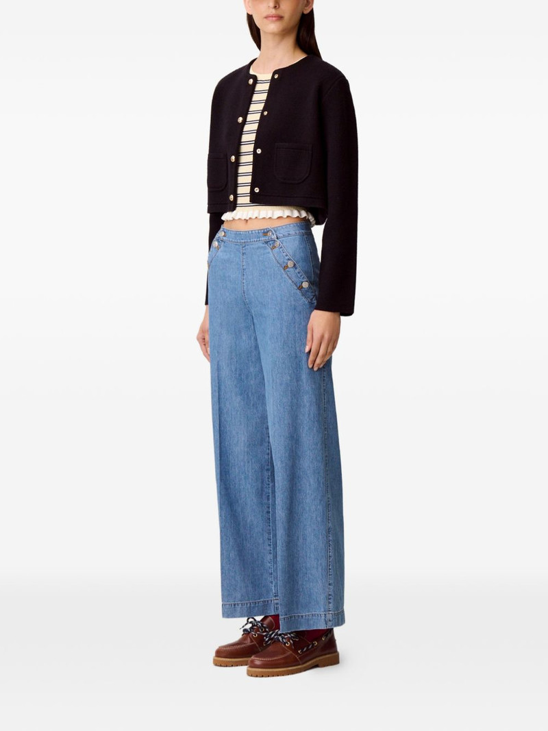 buttoned wide-leg jeans 3