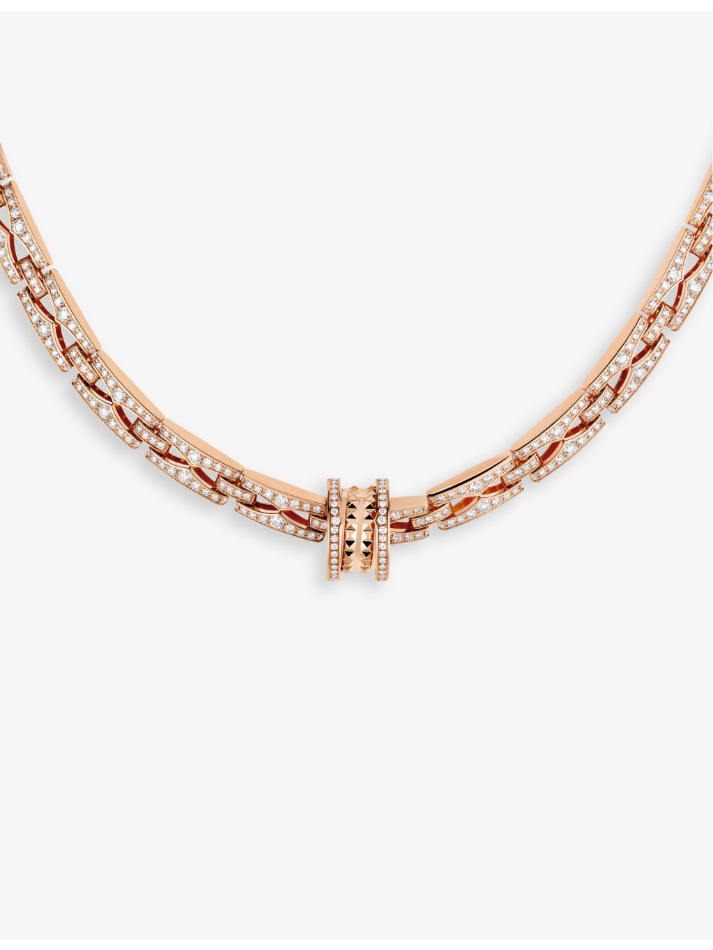 B.zero1 18ct rose-gold and 7.19ct brilliant-cut diamond pendant necklace - 3