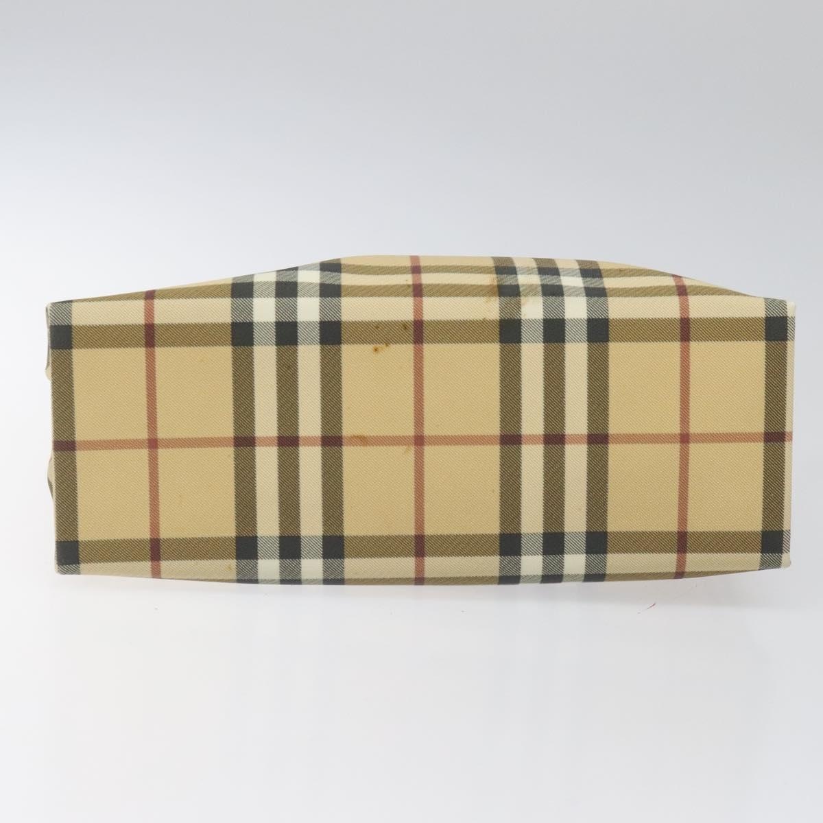Burberry Nova Check Hand Bag Pvc Beige - 5