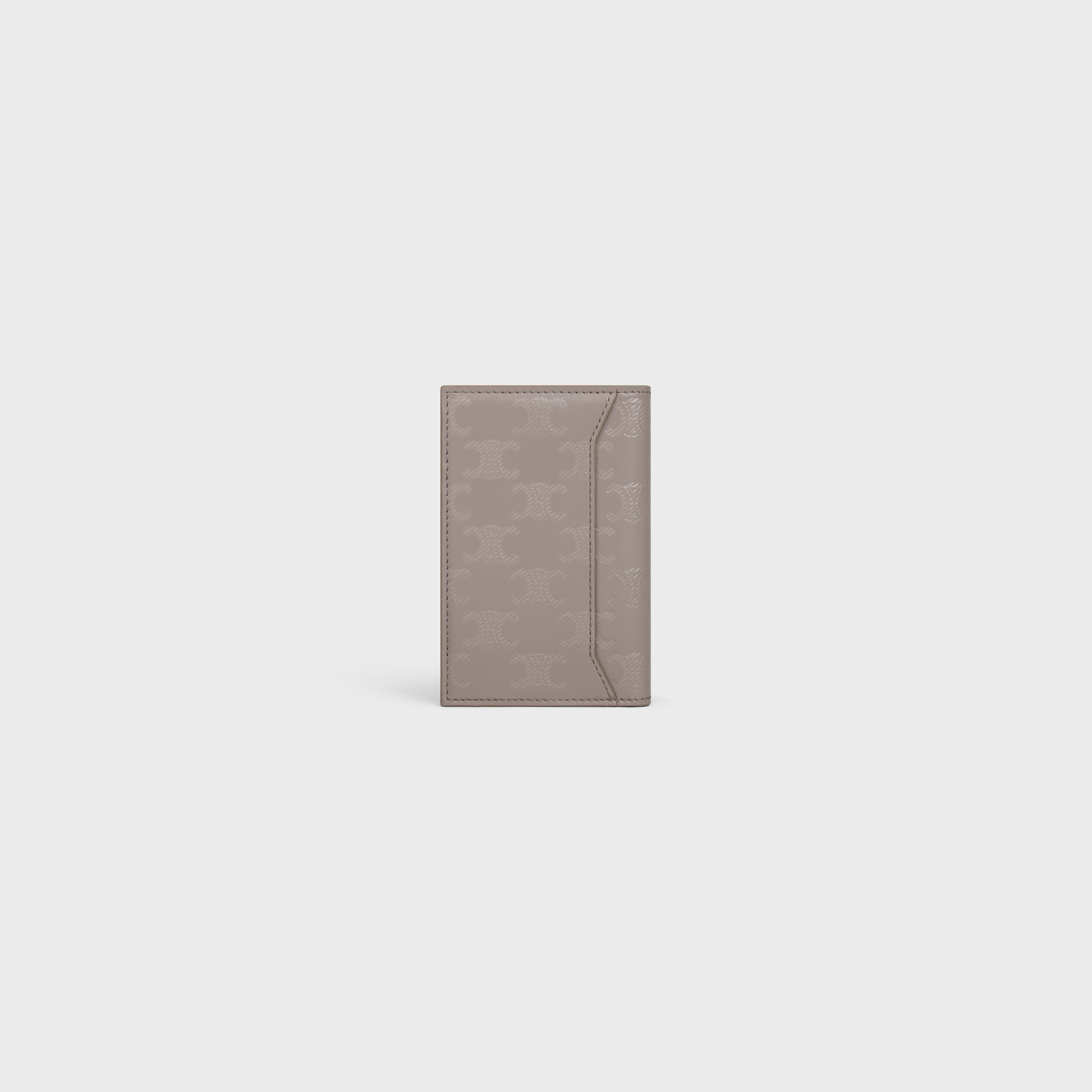 VERTICAL CARD HOLDER IN CALFSKIN WITH TRIOMPHE EMBOSSED - 3