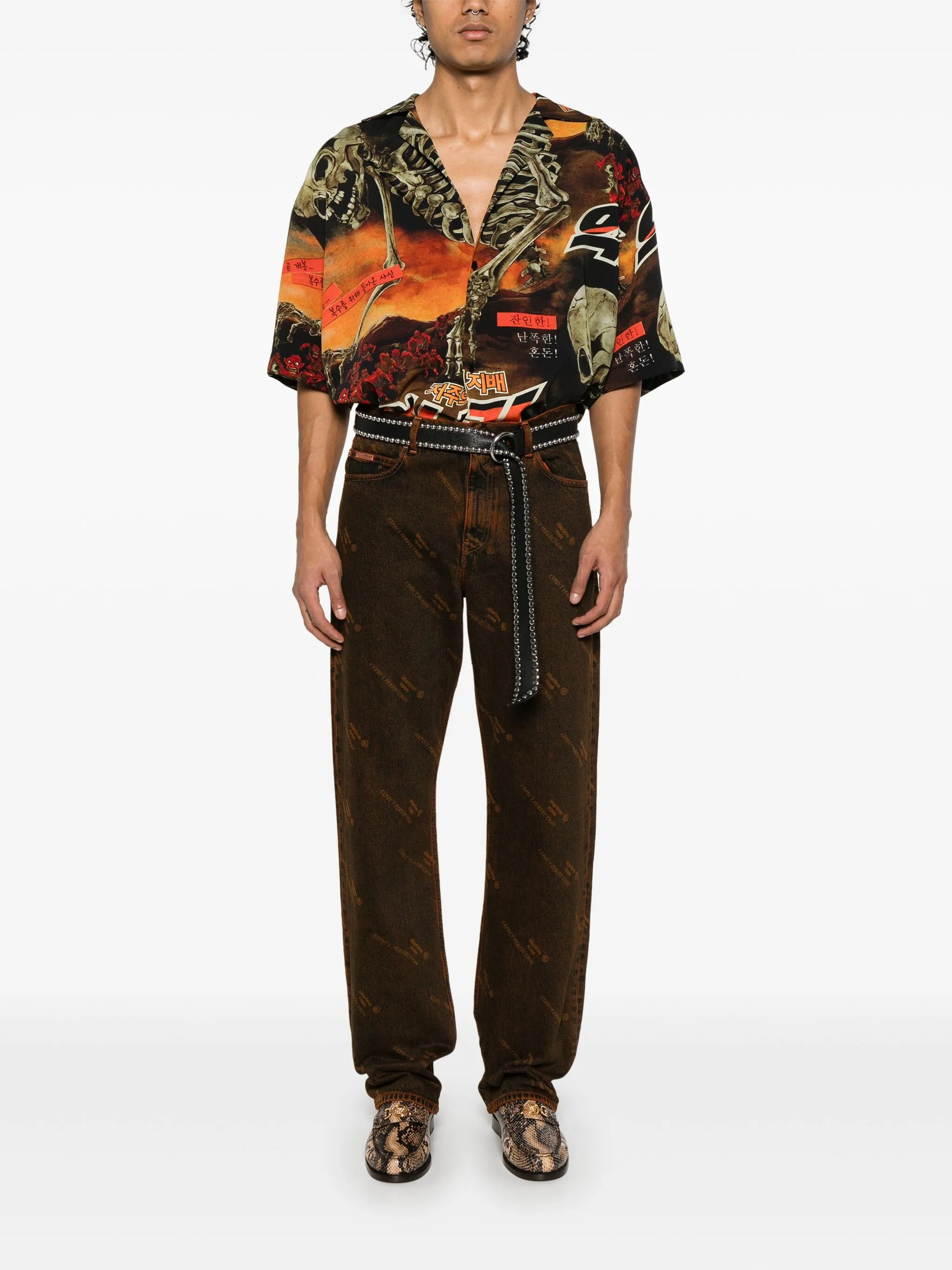 logo-print jeans - 2