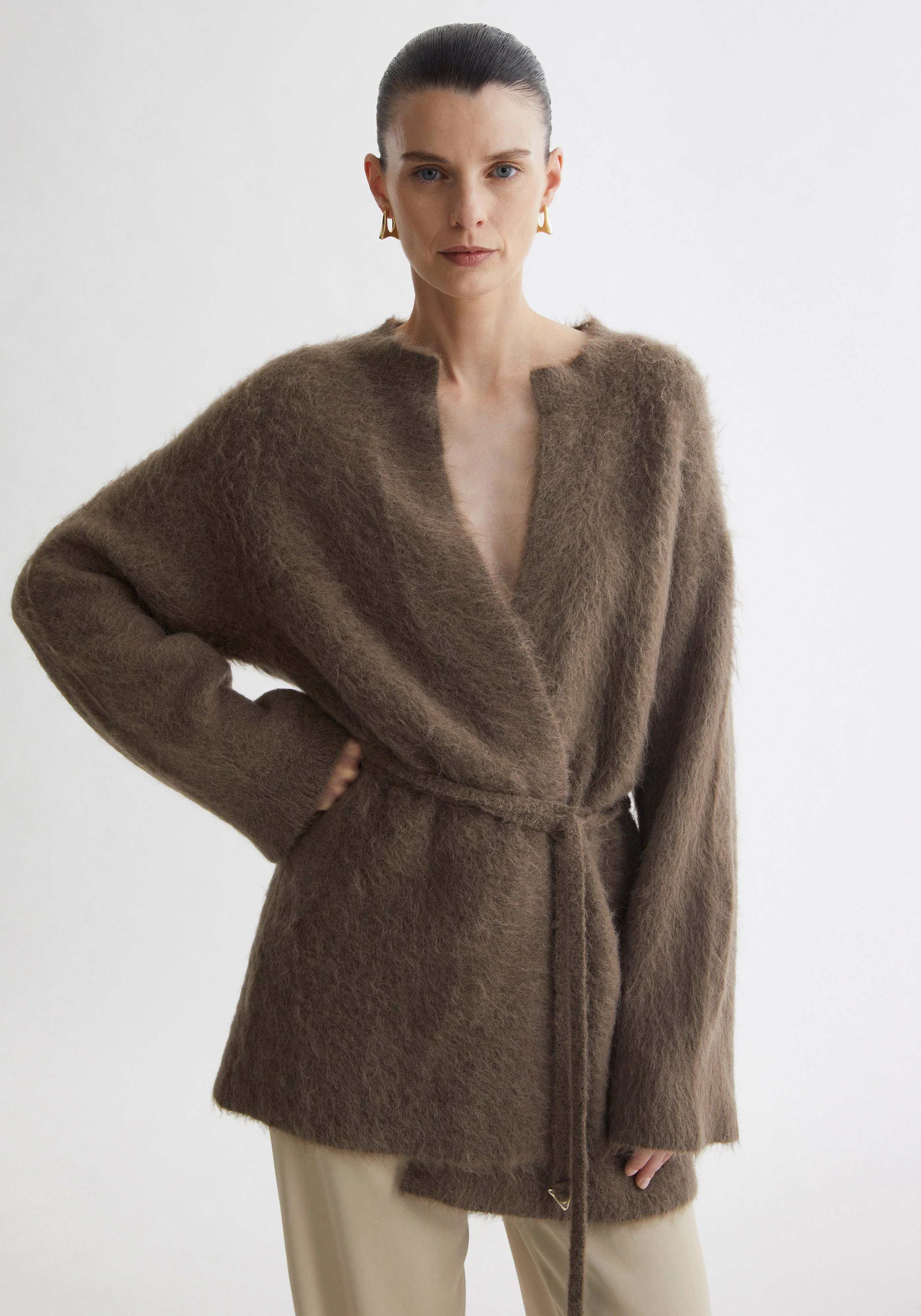 GILL
Tie detail alpaca blend sweater - 1