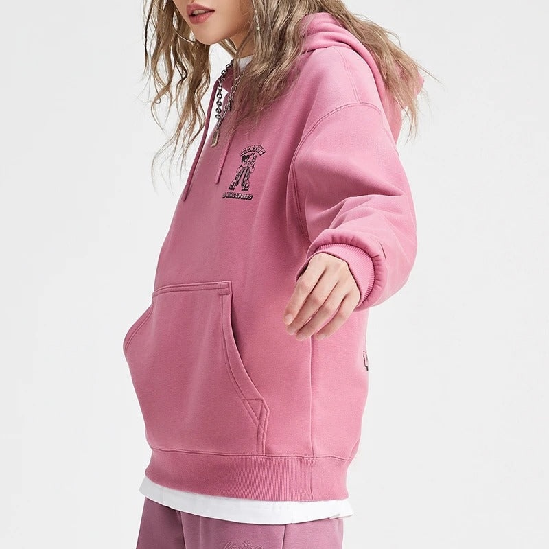 (WMNS) Li-Ning Skating Graphic Hoodie 'Pink' AWDR682-2 - 5