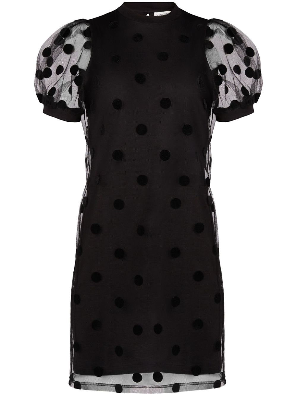 polka-dot pattern mini dress - 1