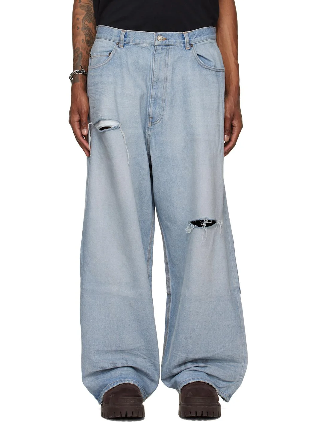 Blue Minimal Baggy Jeans - 1