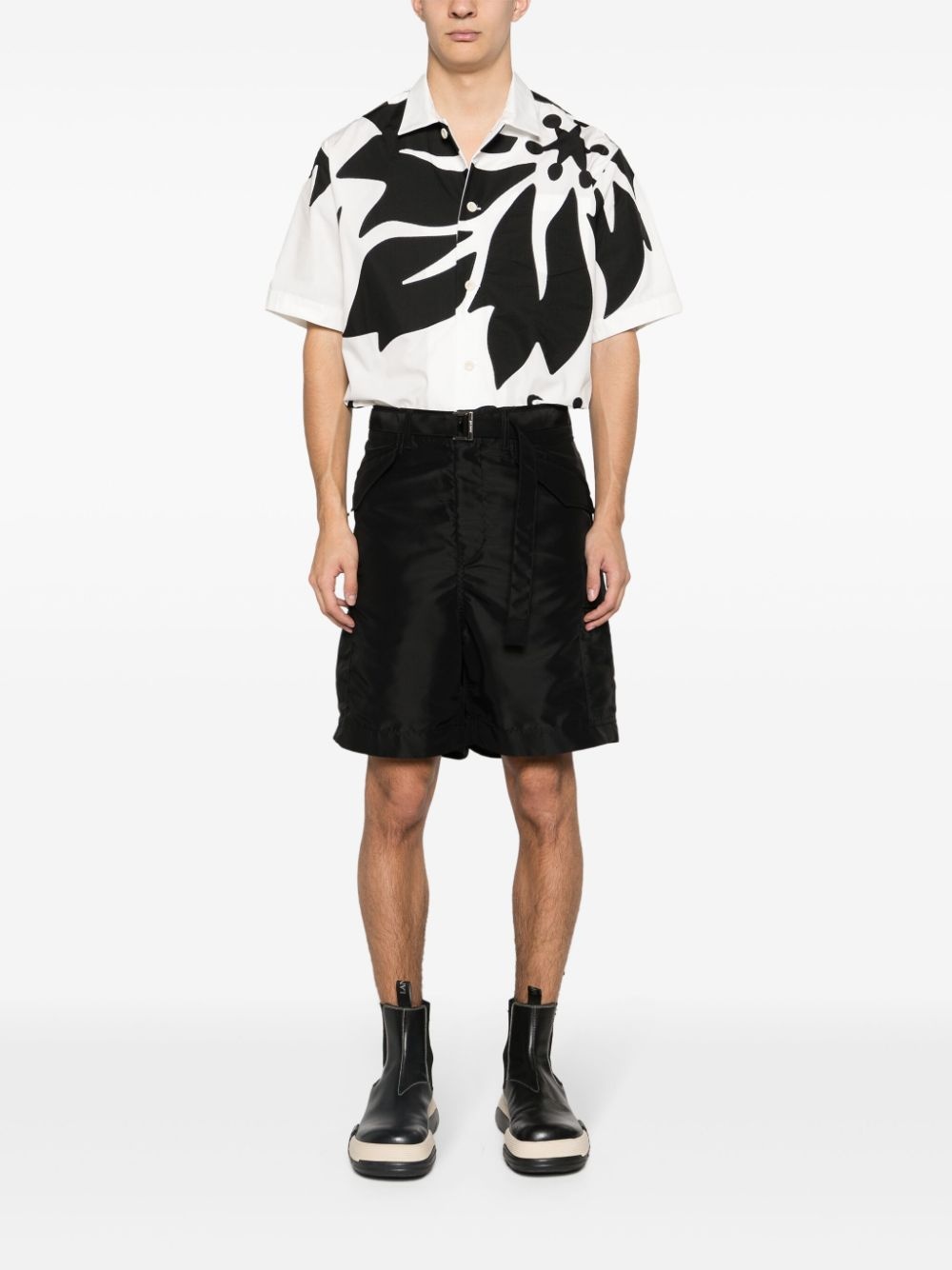 belted cargo shorts - 2
