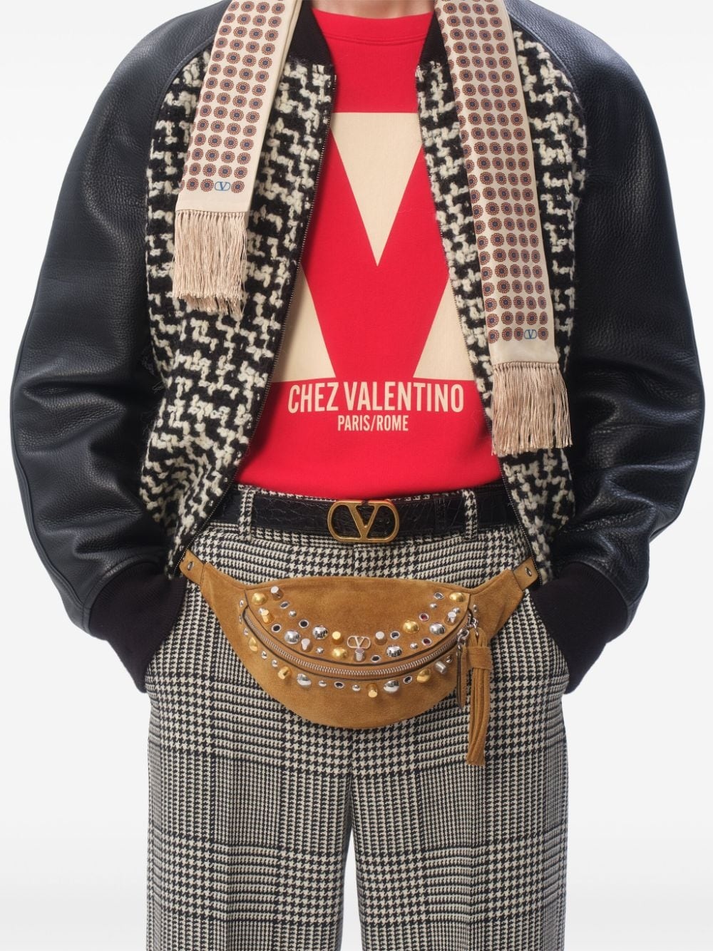 tweed detailing bomber jacket - 6