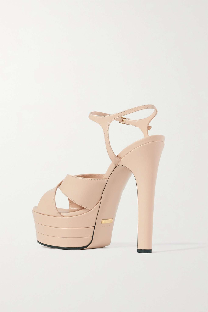 Angel logo-embellished leather platform sandals 3