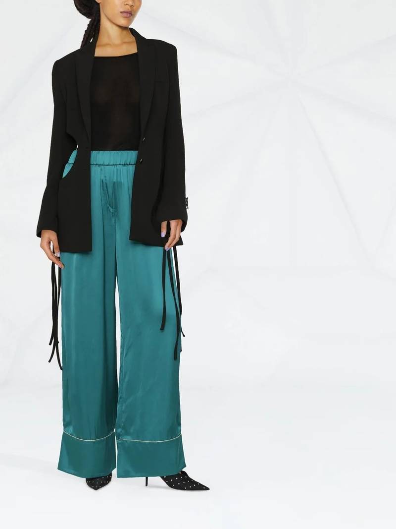 Off-White high-waisted palazzo trousers outlook