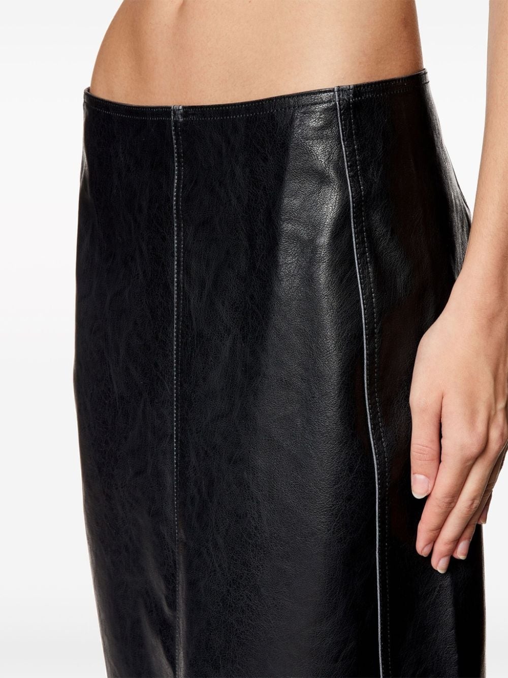 O-Taten faux-leather midi skirt - 5