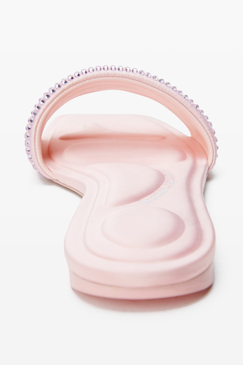 Alexander Wang pink satin & crystal hotfix vy sandals outlook