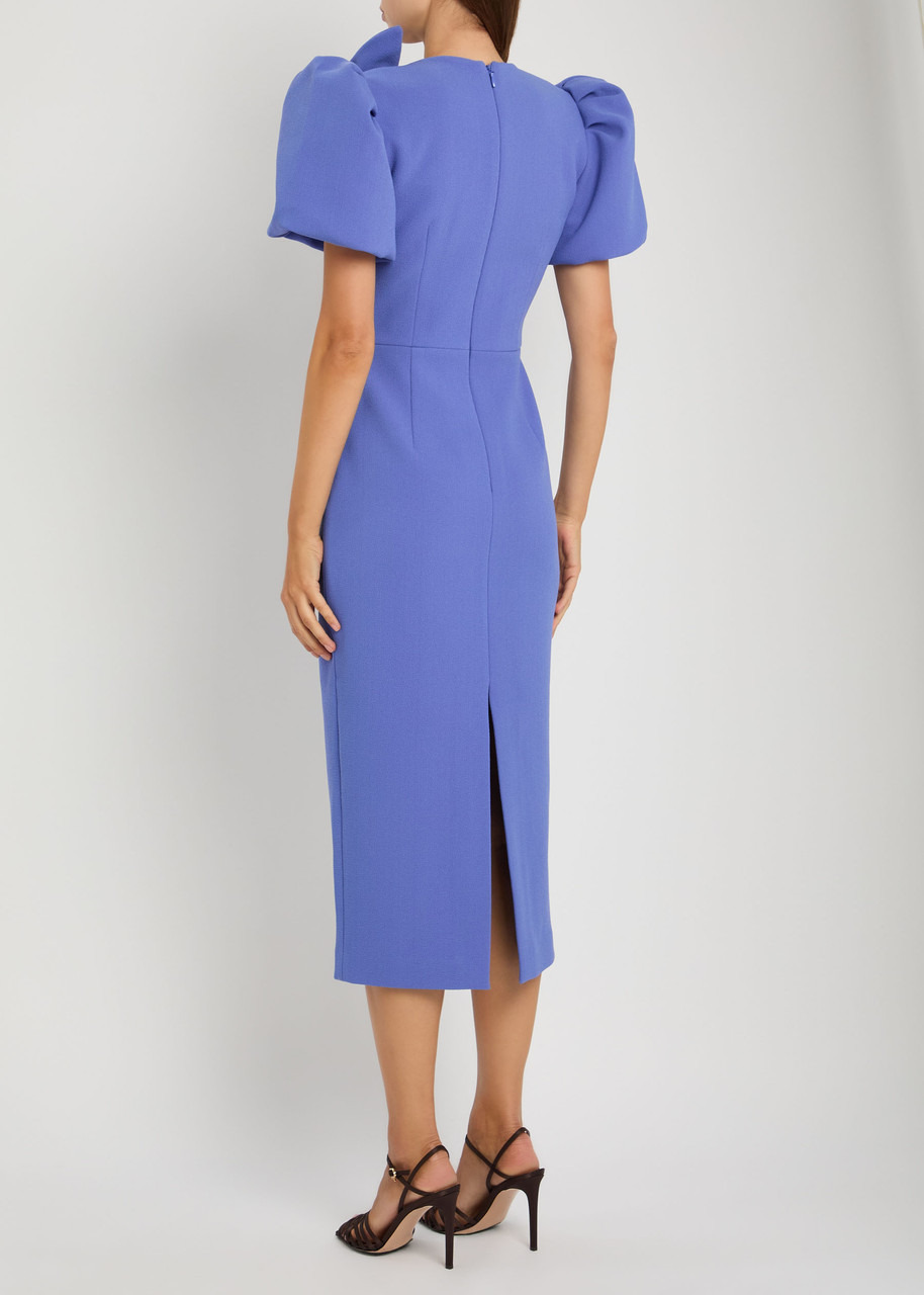 Rebecca Vallance Violetta Bow-embellished Crepe Midi Dress - 3