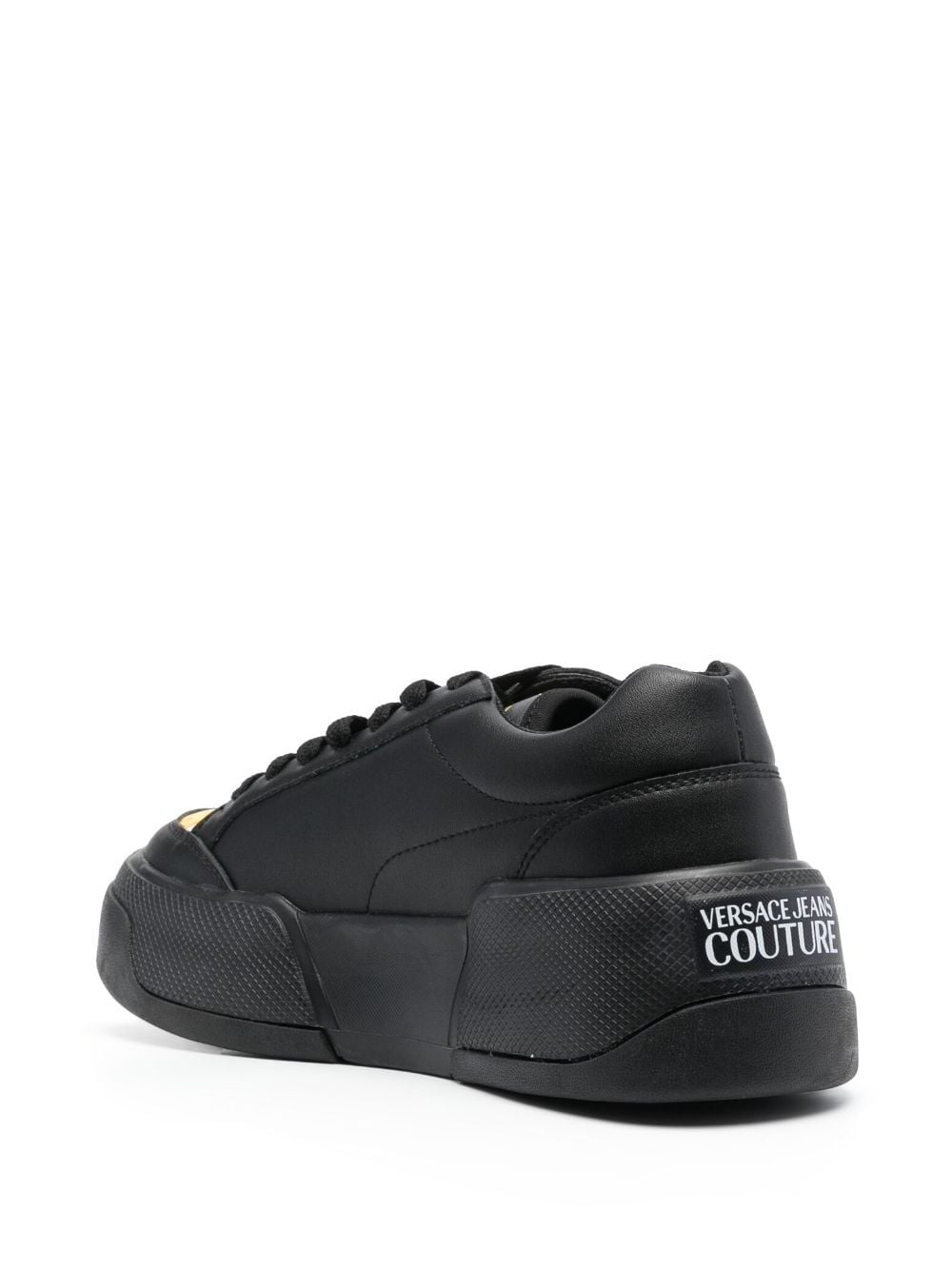 logo-patch round-toe sneakers - 3
