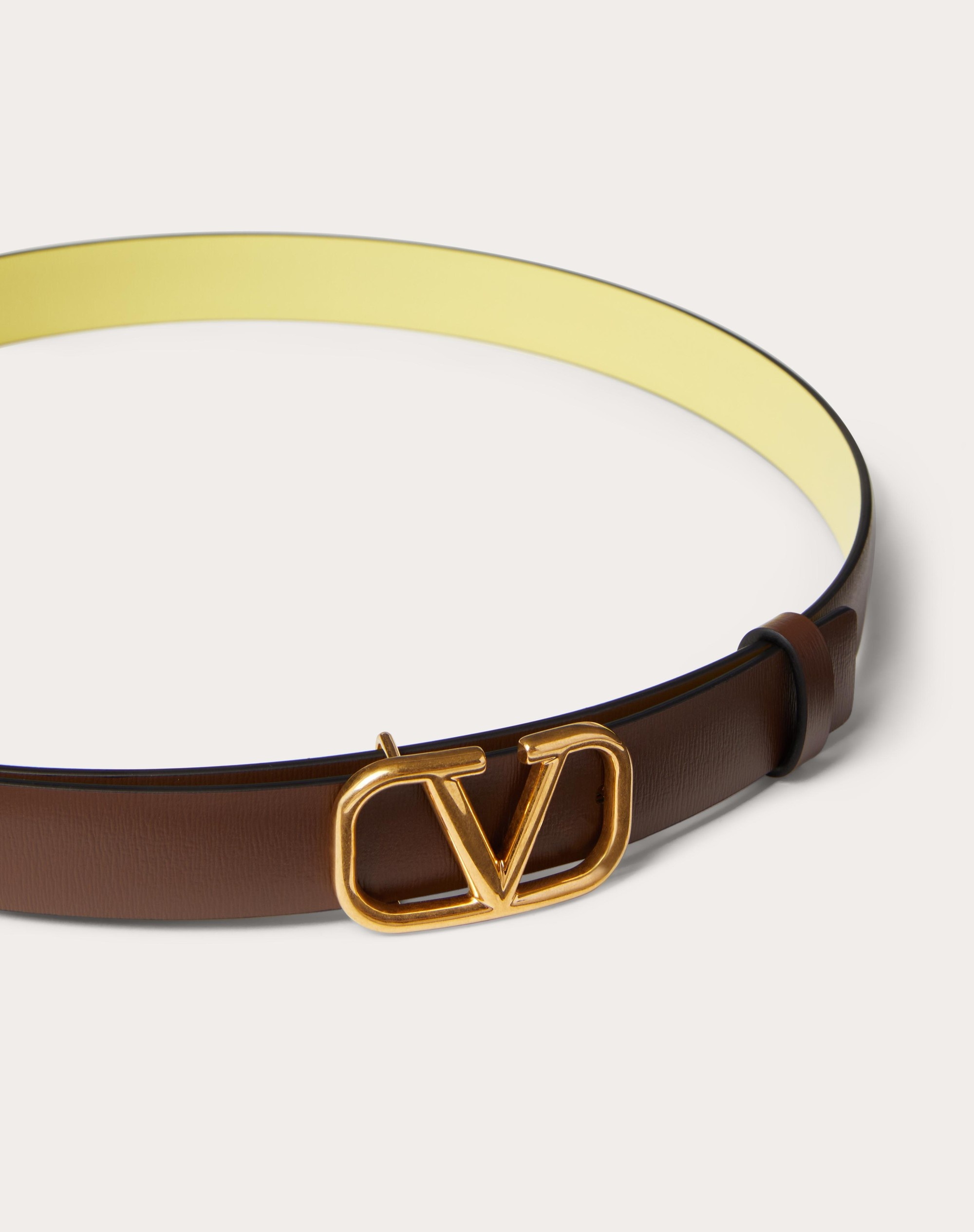 REVERSIBLE VLOGO SIGNATURE BELT IN GLOSSY CALFSKIN 20 MM - 4