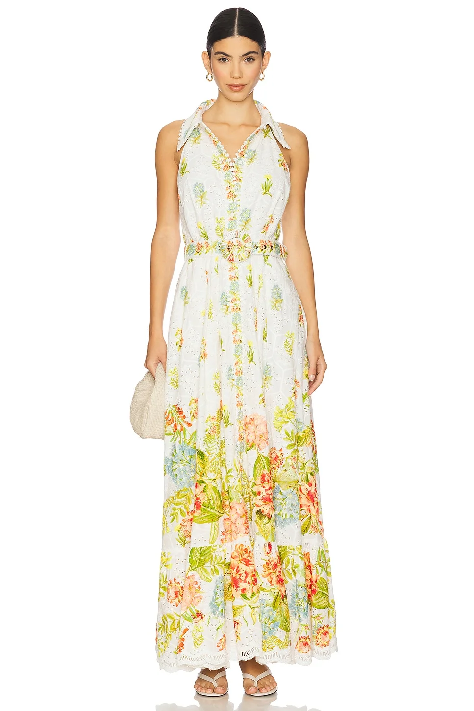 Long Shirt Dress With Buckle Belt - 1