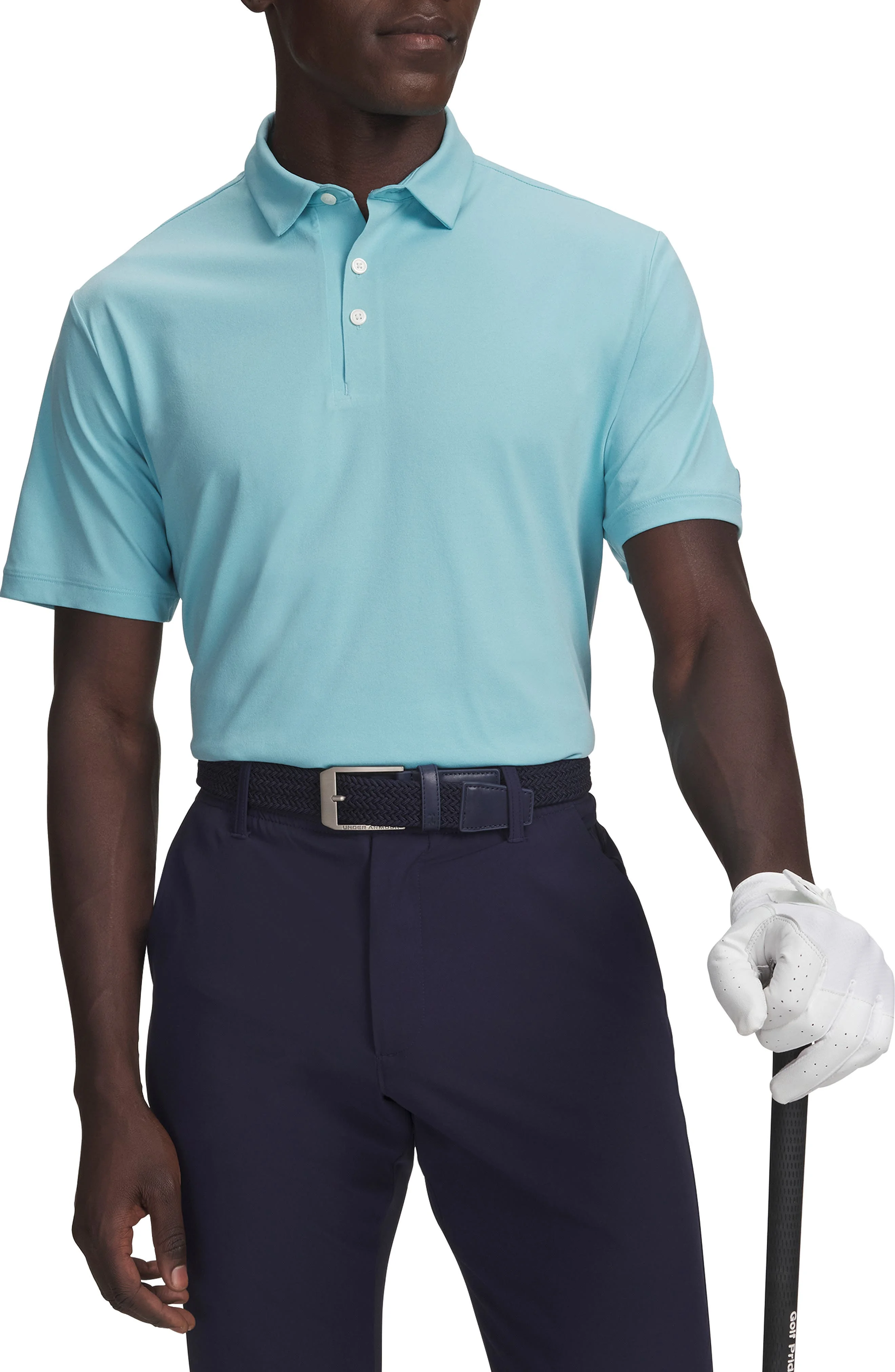 Under Armour UA ArmourDry Solid Performance Golf Polo in Blue Haze at Nordstrom - 1