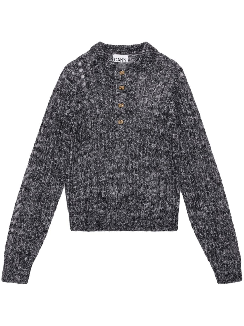 mÃ©lange-effect knitted jumper - 1