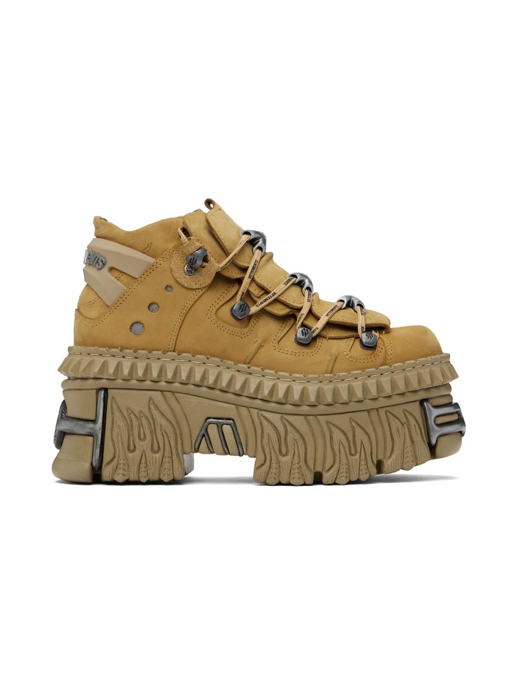 Tan New Rock Edition Platform Sneakers - 1