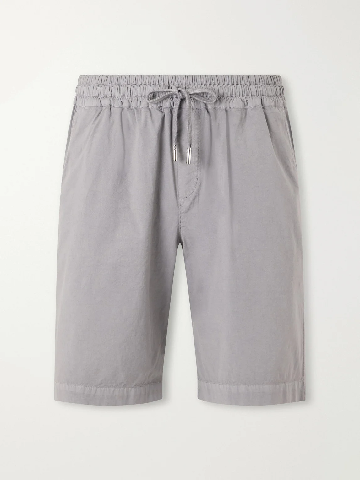 Straight-Leg Cotton-Blend Poplin Shorts - 1