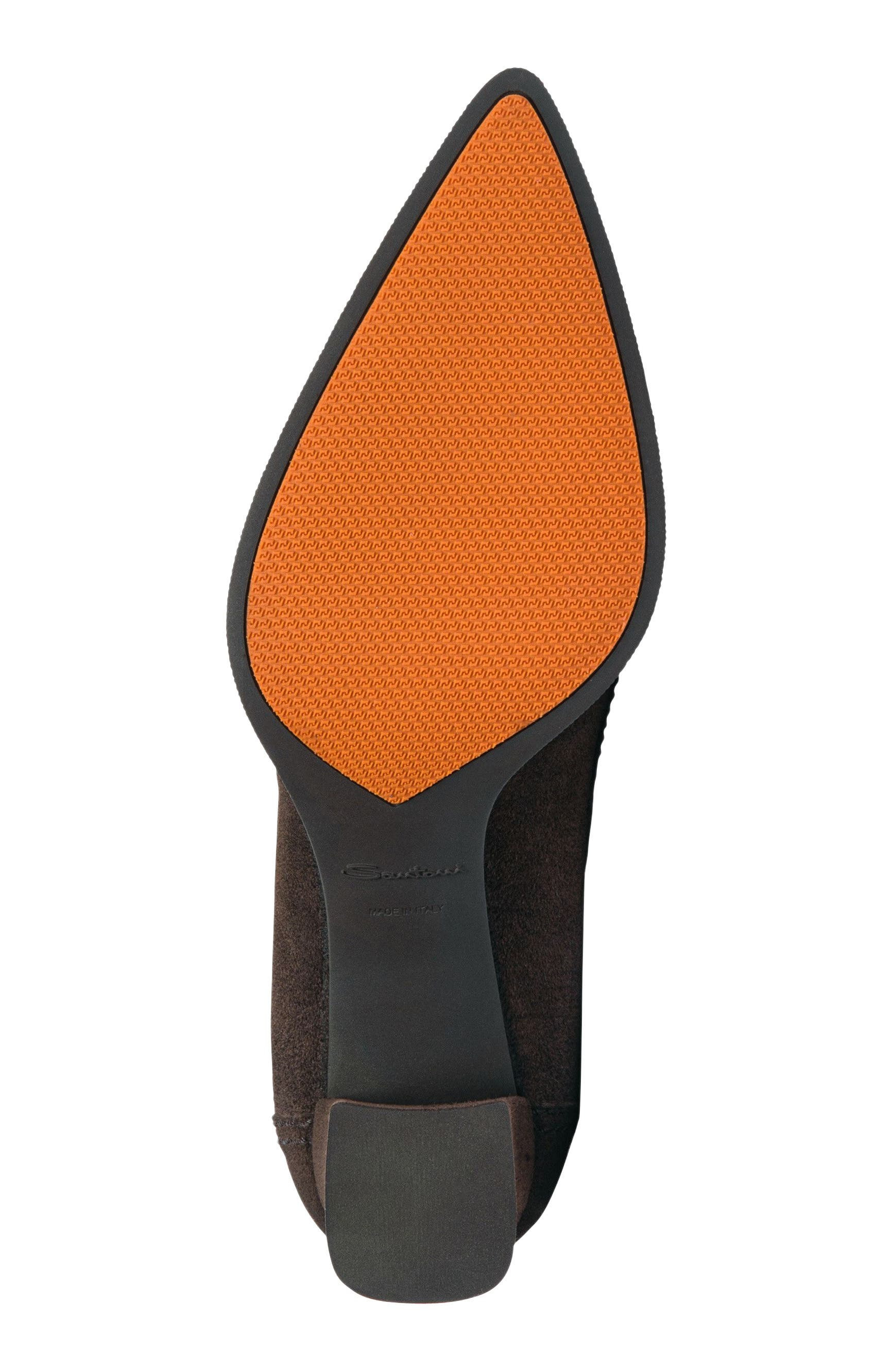 Santoni Women's suede mid-heel pump in Brown at Nordstrom - 5