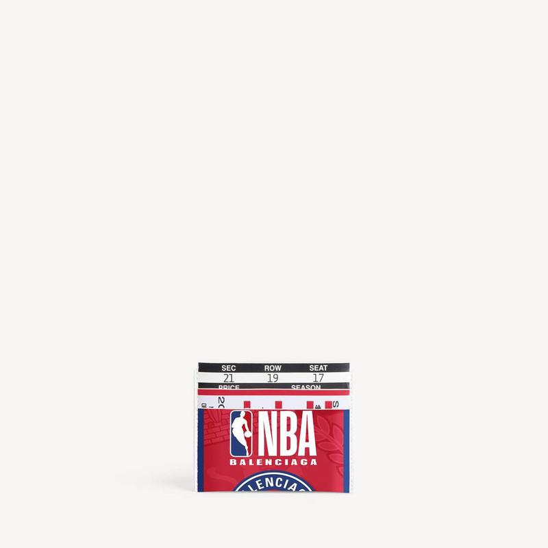 Men's Balenciaga | Nba Collaboration Passport Card Holder in Red 1