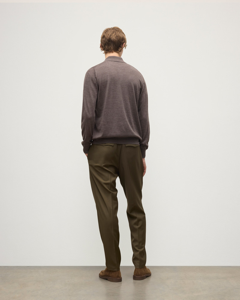 Fin Brown Cashmere Polo Shirt 6