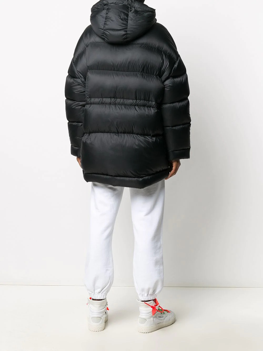 logo-print puffer jacket - 4