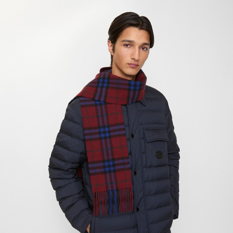 Narrow Check Cashmere Scarf 8