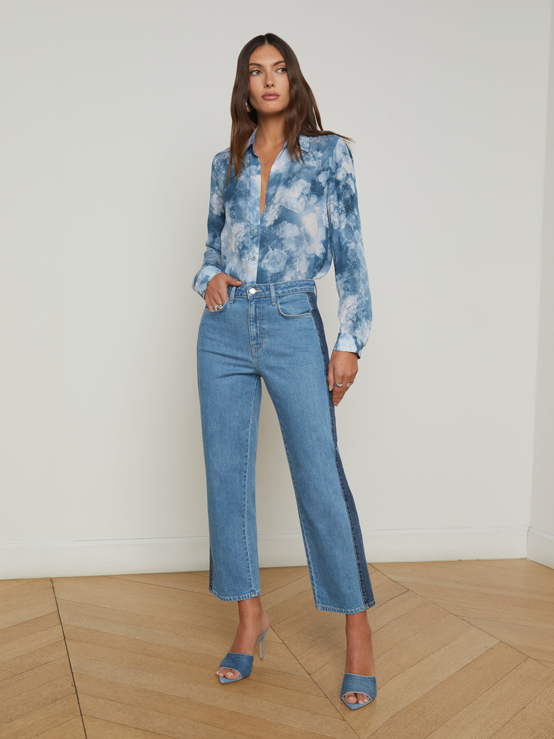 L'AGENCE Emorie Cropped Stovepipe Jean outlook