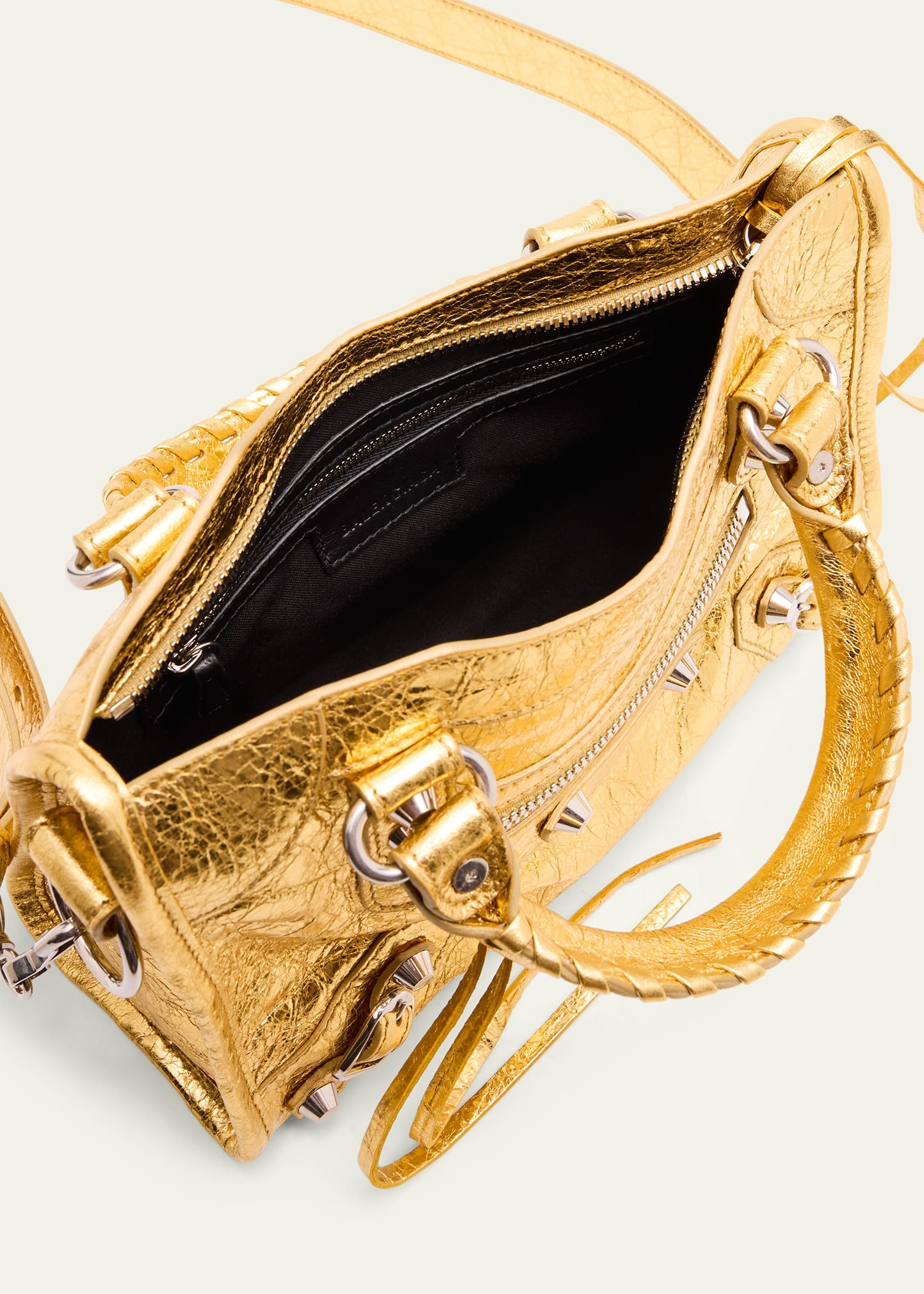 Le City Mini Metallic Leather Top-Handle Bag - 4