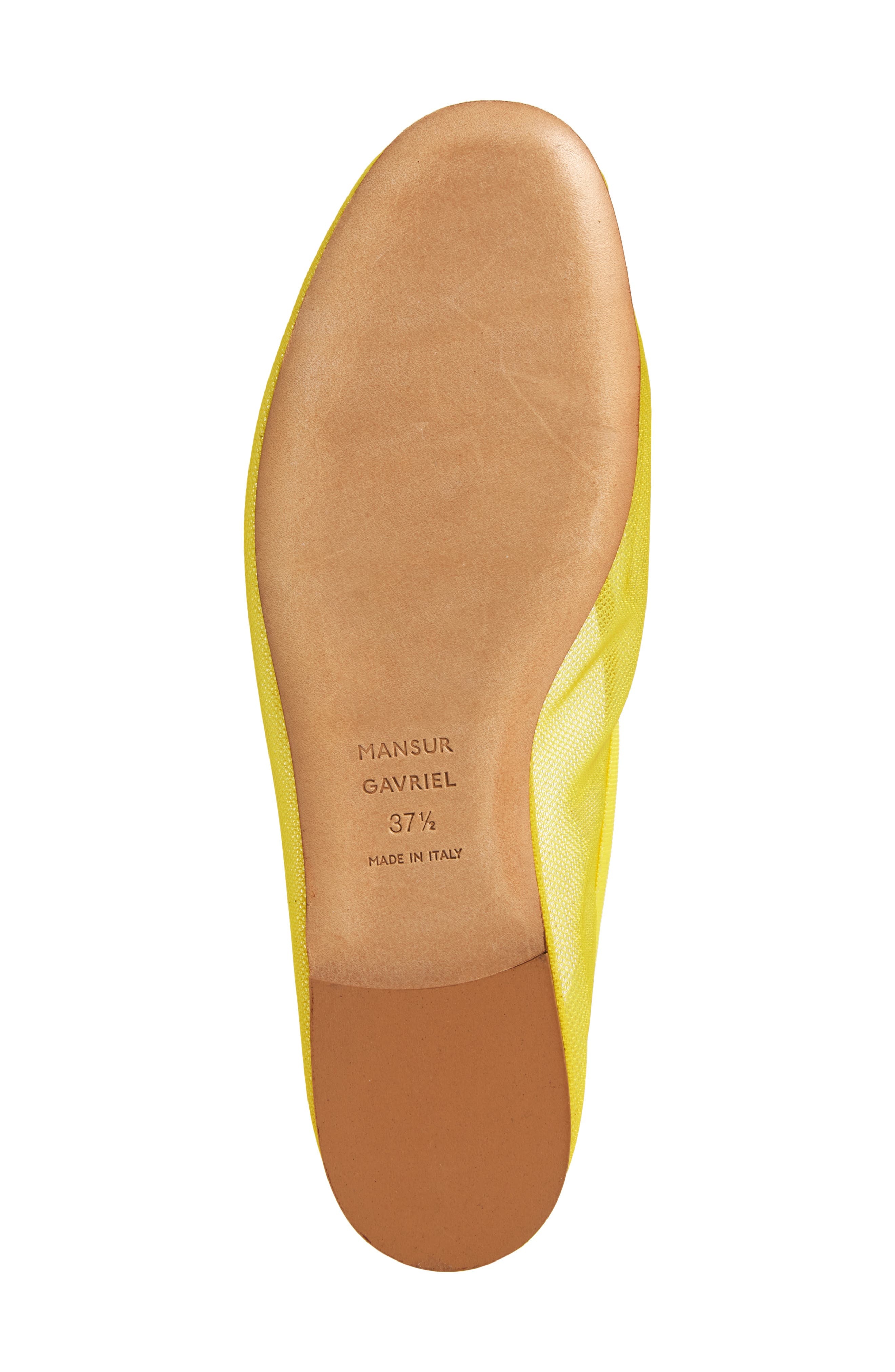 Mansur Gavriel Dream Mesh Ballerina Flat in Bright Yellow at Nordstrom - 6