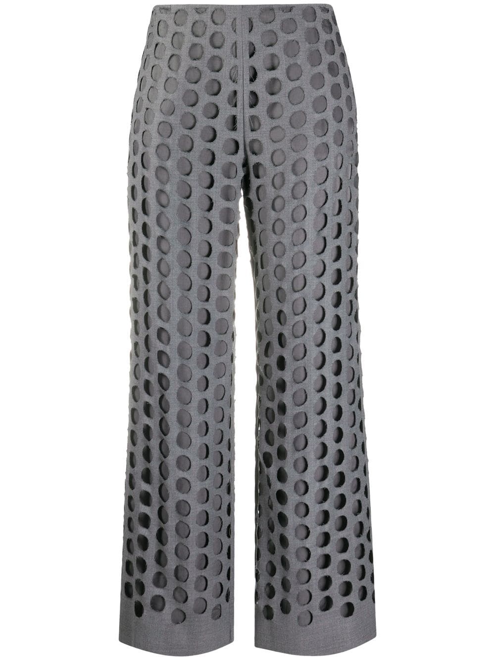 hole punched tailored trousers - 1