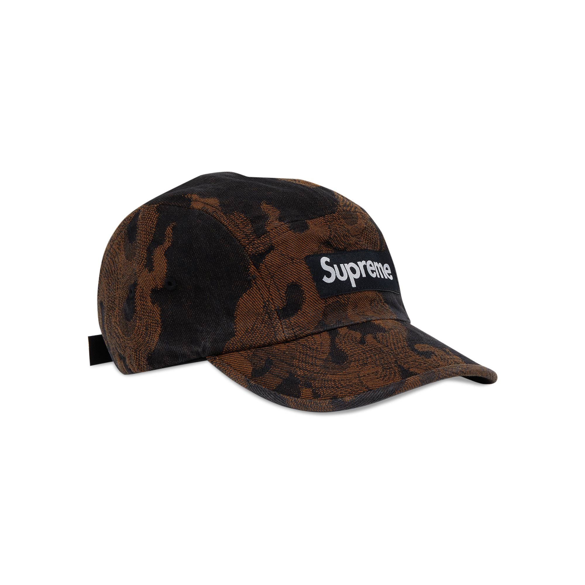 Supreme Flames Jacquard Denim Camp Cap 'Washed Black' - 2