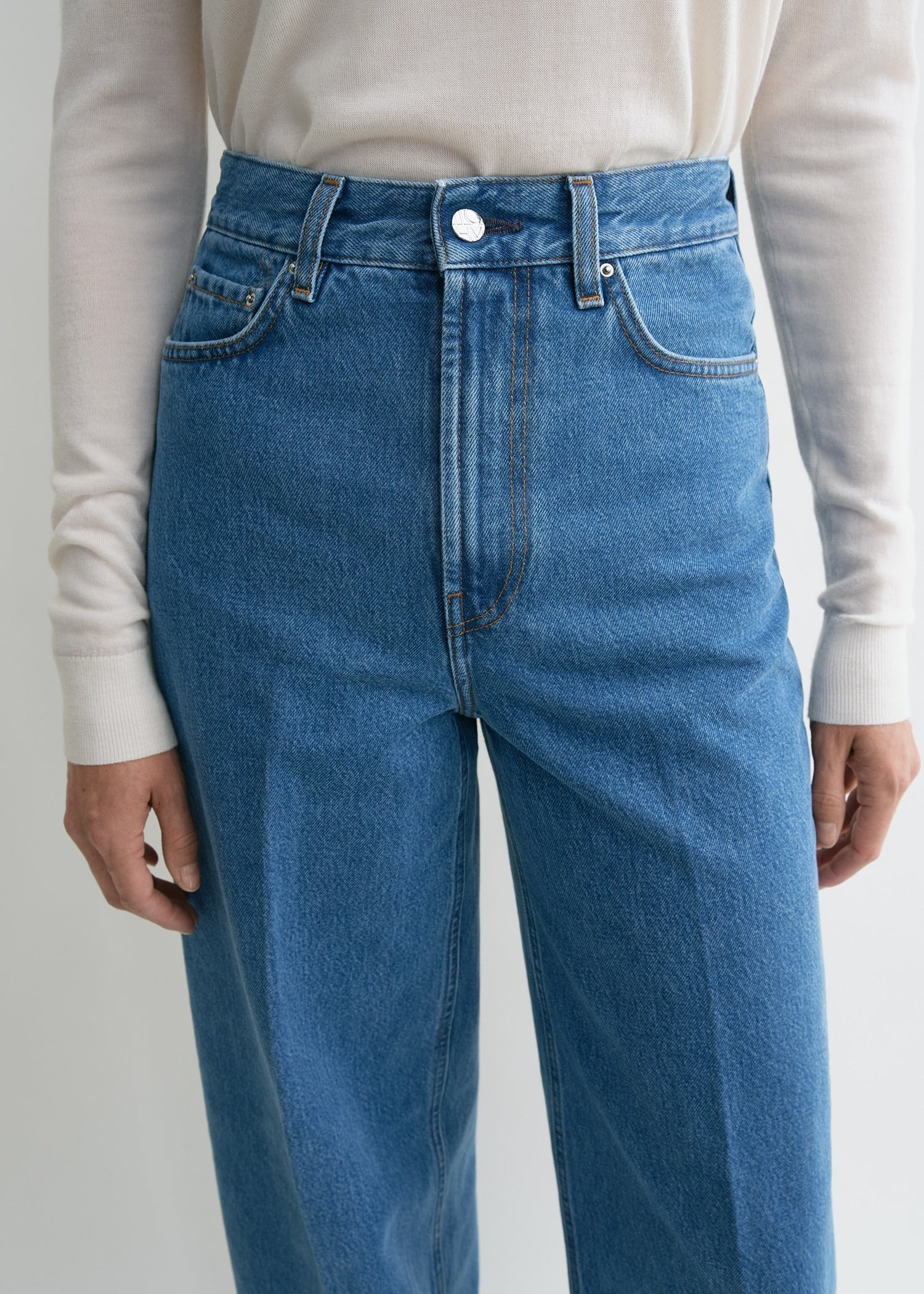 Wide leg denim vibrant blue - 5
