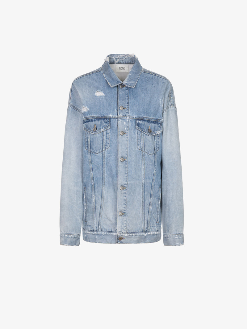 GIVENCHY Atelier oversized destroyed jacket in denim 1