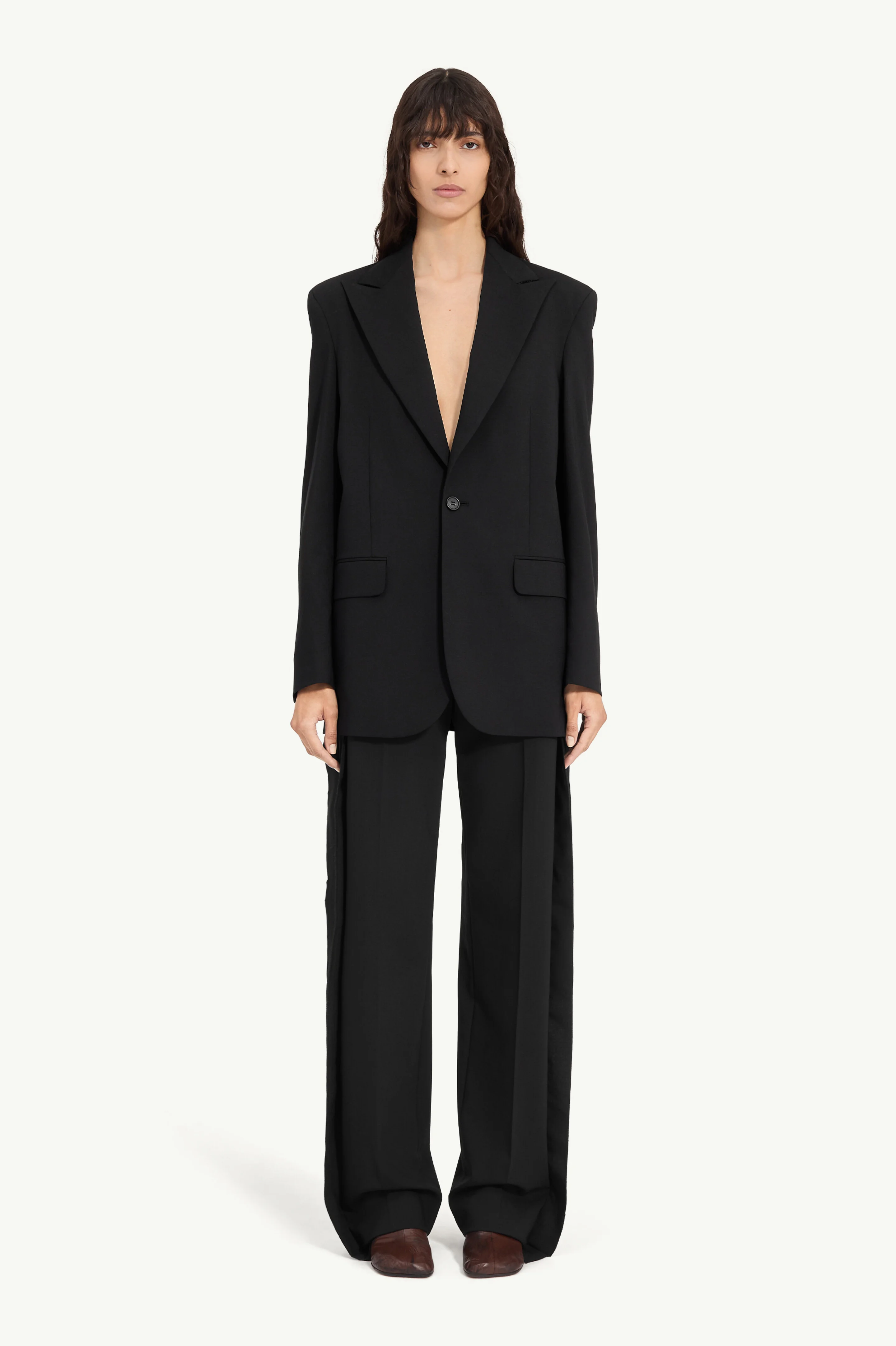 Deconstructed wool blazer - 1