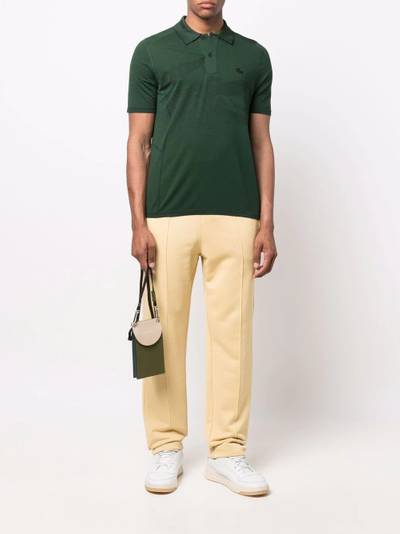 LACOSTE tonal-print polo shirt outlook