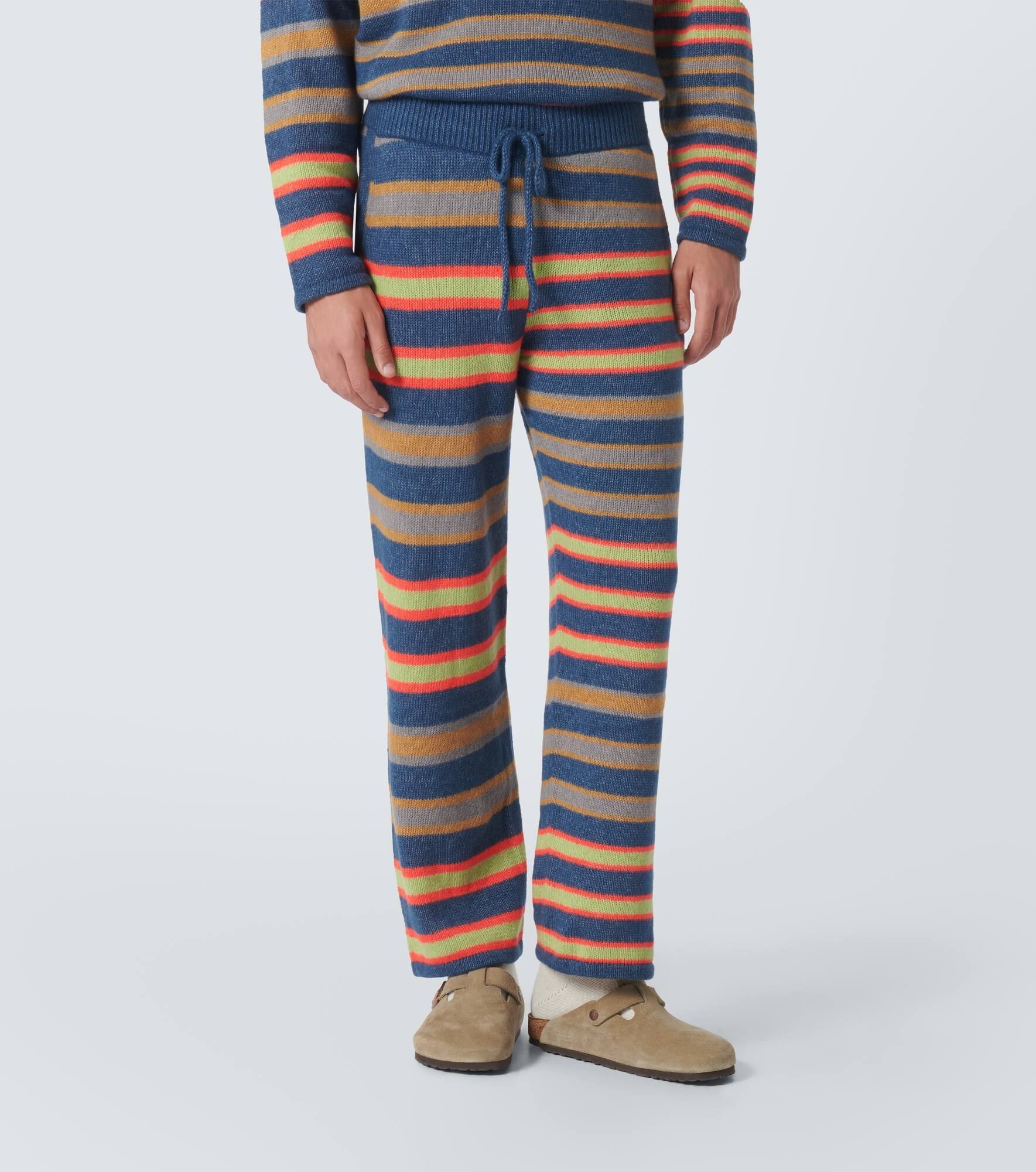 Leo striped cashmere and cotton pants - 3