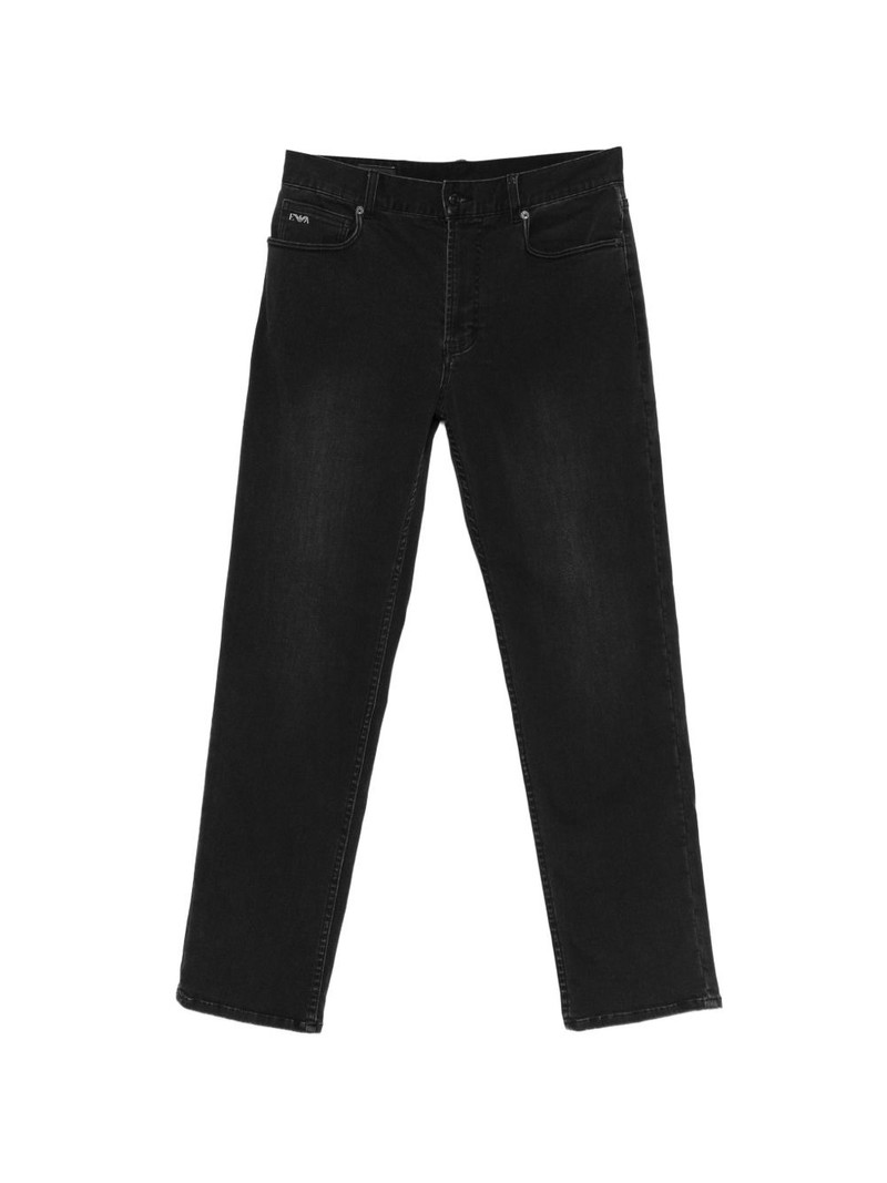 logo-plaque straight jeans 1